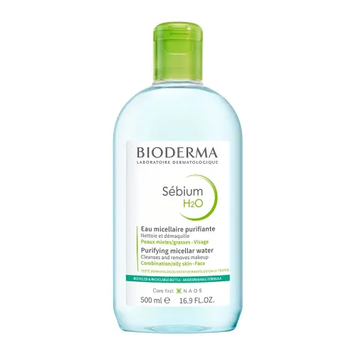 BIODERMA Sébium H2O arc- és sminklemosó micellás víz (500ml)
