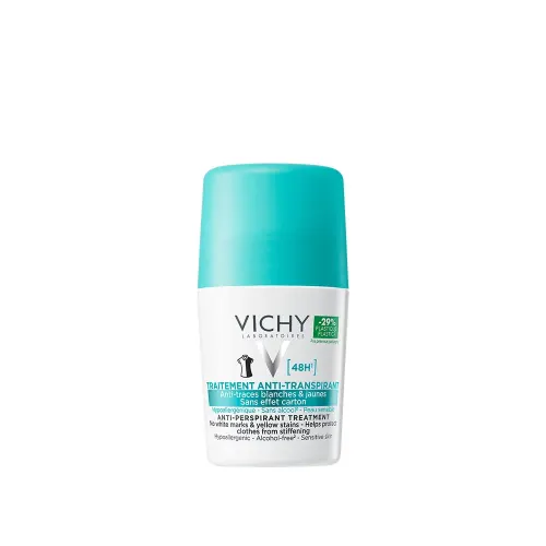 VICHY Izzadságszabályozó golyós dezodor foltmentes 48H hatás (50ml)