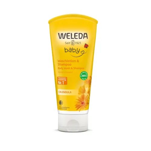 WELEDA Baby Bio körömvirágos natúr baba tusfürdő és sampon (200ml)