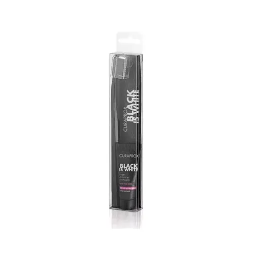 CURAPROX Black is White light pack csomag + mini fogkrém (8ml)