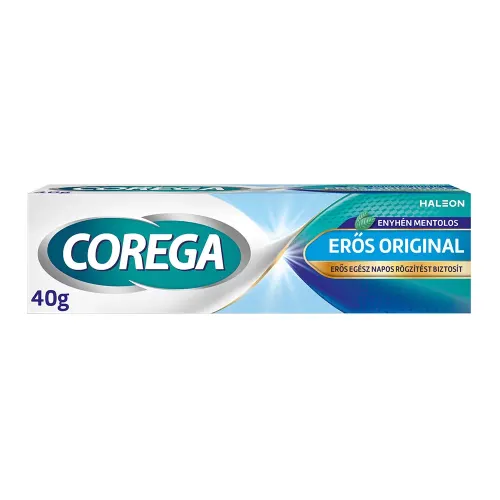 COREGA Erős Original enyhén mentolos műfogsorrögzítő krém (40g)