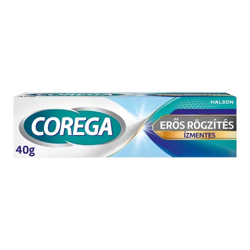 COREGA Erős rögzítés ízmentes műfogsorrögzítő krém (40g)