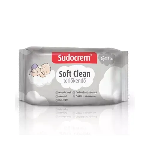 SUDOCREM törlőkendő Soft Clean krémes (55db)