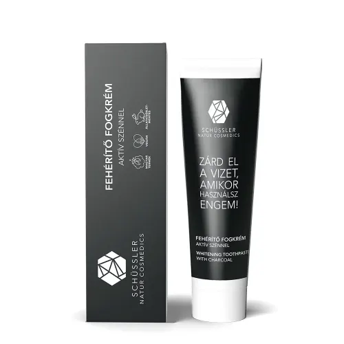 SCHÜSSLER Natur fehérítő fogkrém aktív szénnel (75ml)